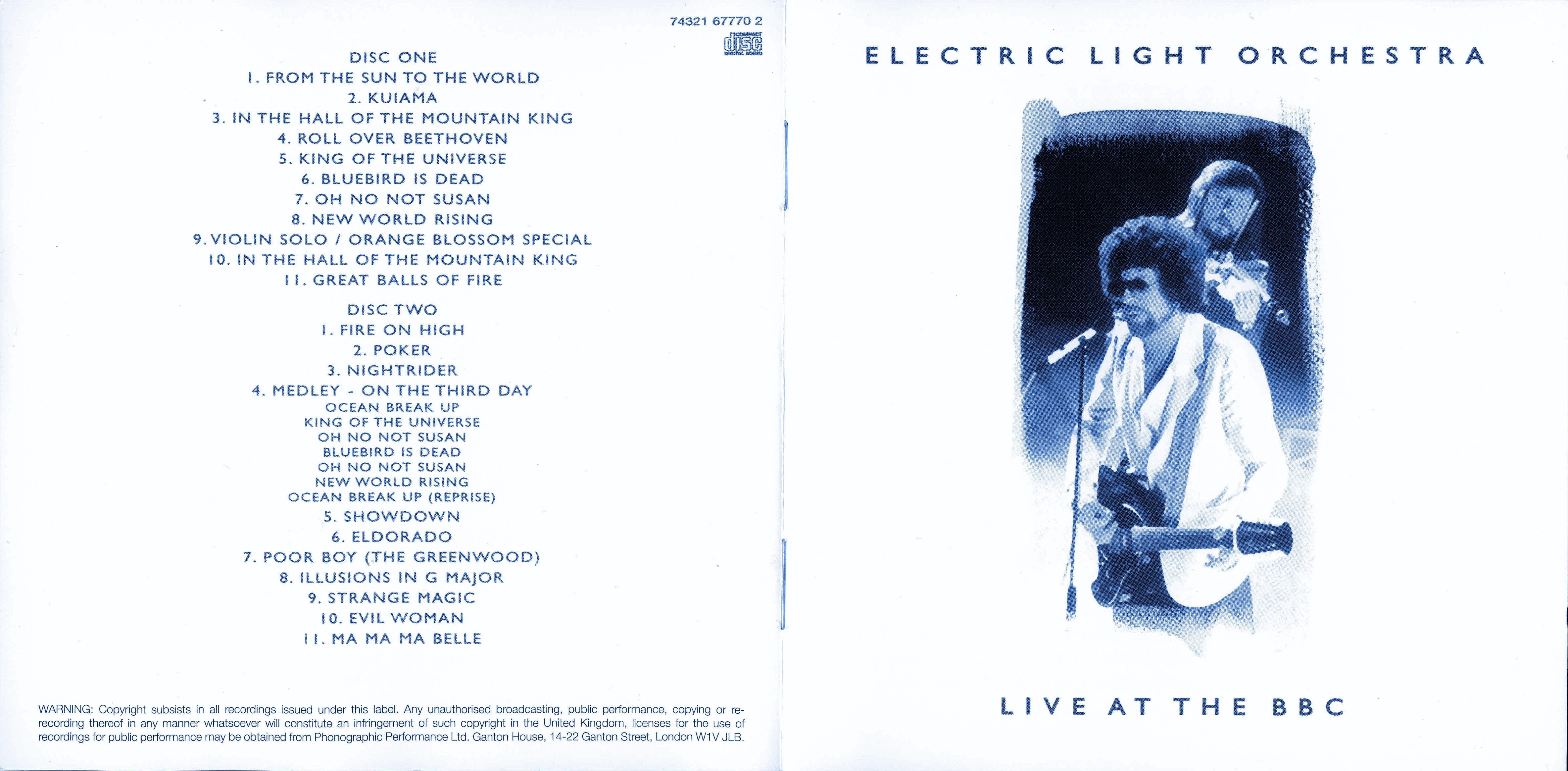 Electric Light Orchestra  Live At BBC 1973 1976 : Front + Inlay